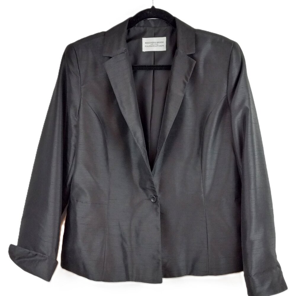 Two Button Fitted Dress Jacket, Size 12.